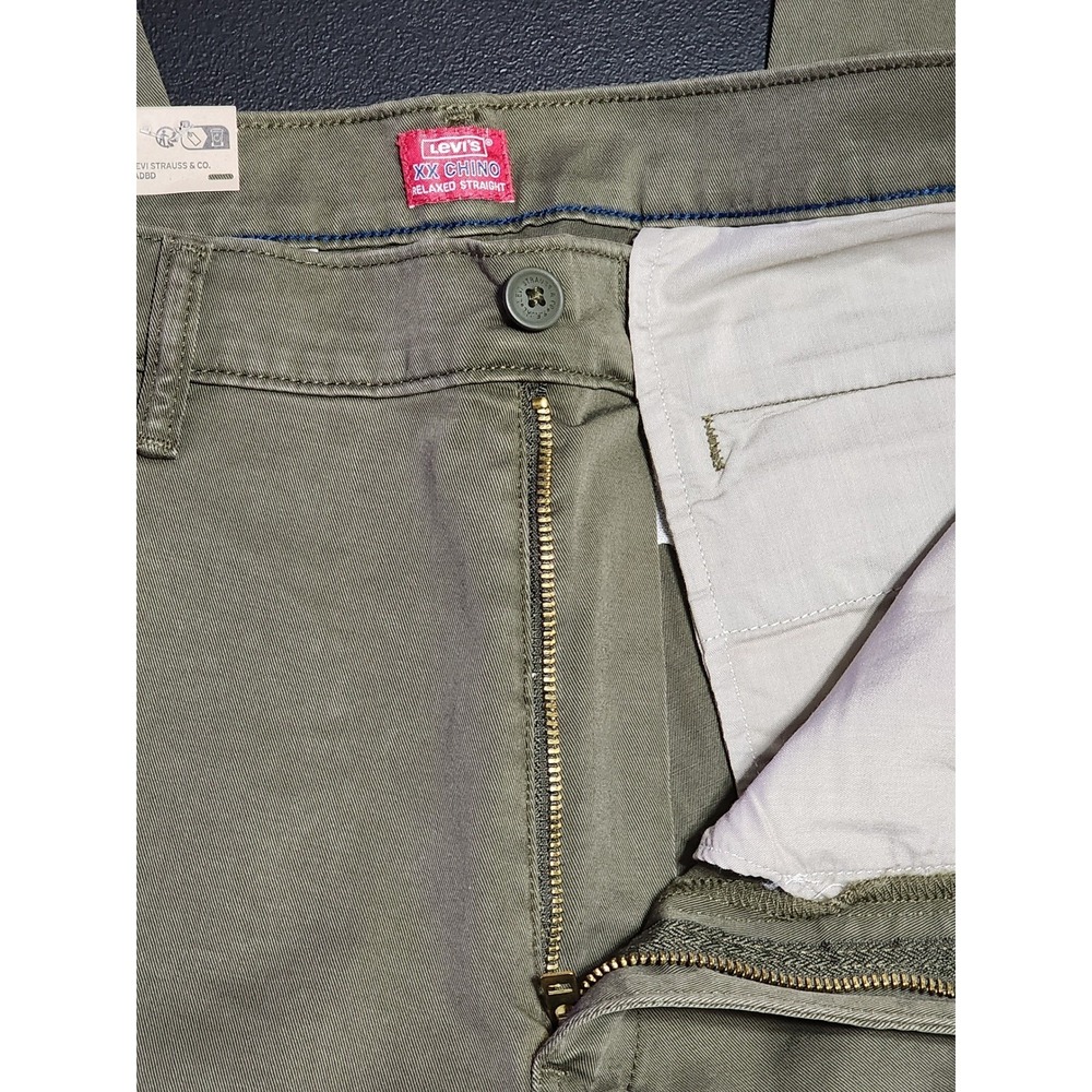 Levi's XX Chino‎ Relaxed Straight Stretch 36x32 Olive Green - Picture 2 of 10